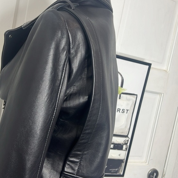 Gorgeous Black Soft Italian Leather Moto Jacket Size S - Picture 7 of 11